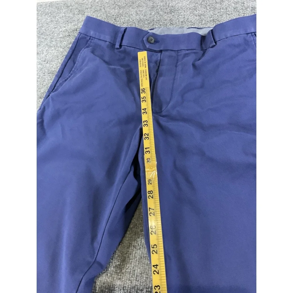 Charles Tyrwhitt Slim Fit Pants 34x32 Blue Flat Front Stretch Dress Casual Busin